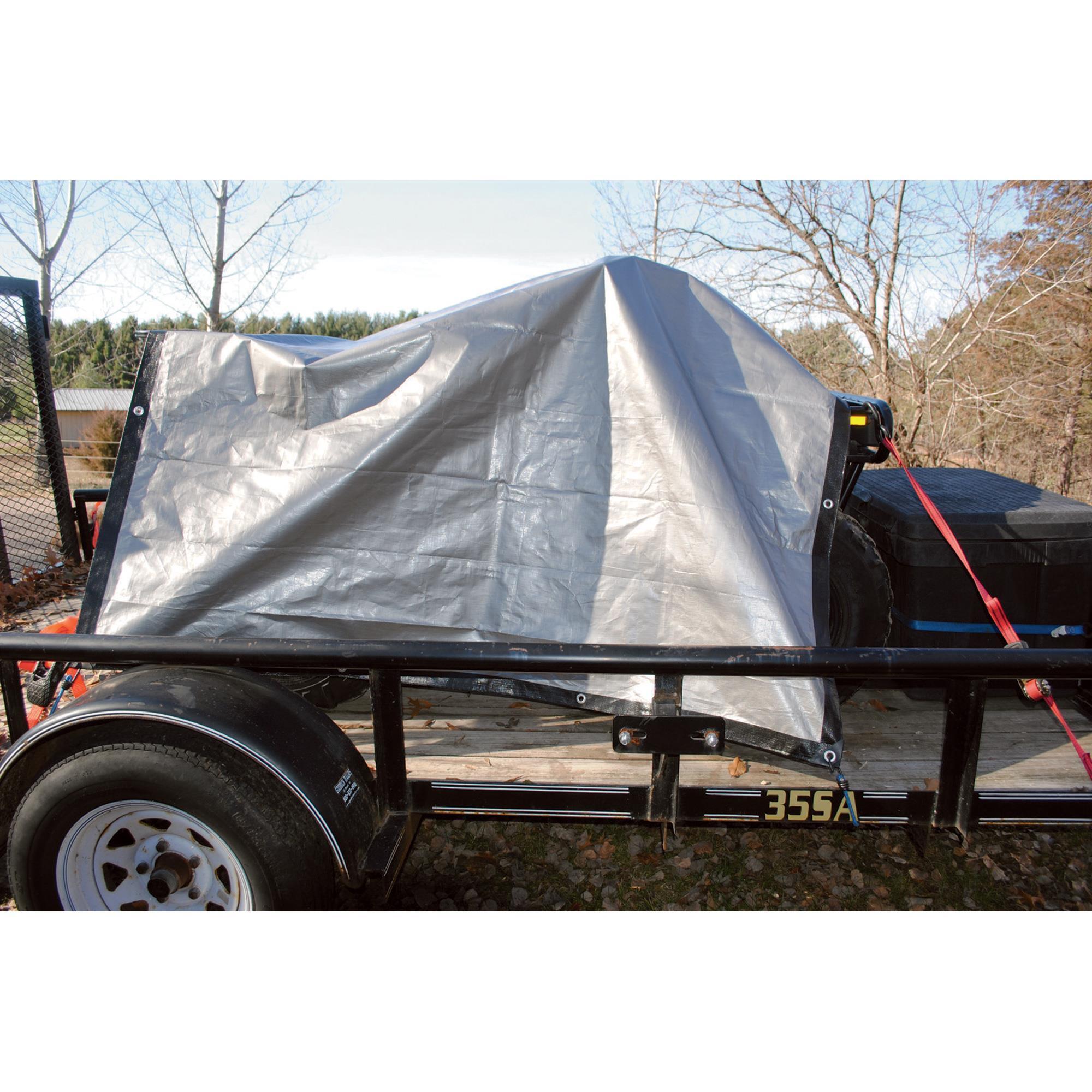 Roughneck 4.5-Oz. Premium-Grade Tarp, Black/Silver, 6ft. x 8ft.
